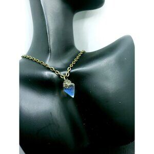 Opalite and pyrite crystal Necklace handmade